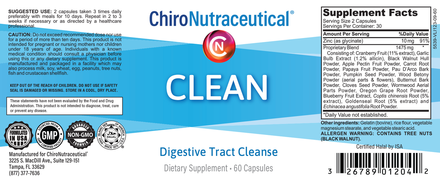 CLEAN - Parasite & Candida Cleanse Formulation